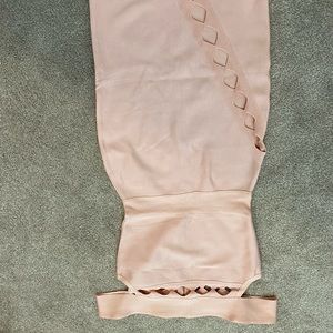 blush pink bodycon dress